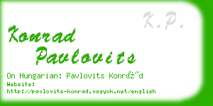 konrad pavlovits business card